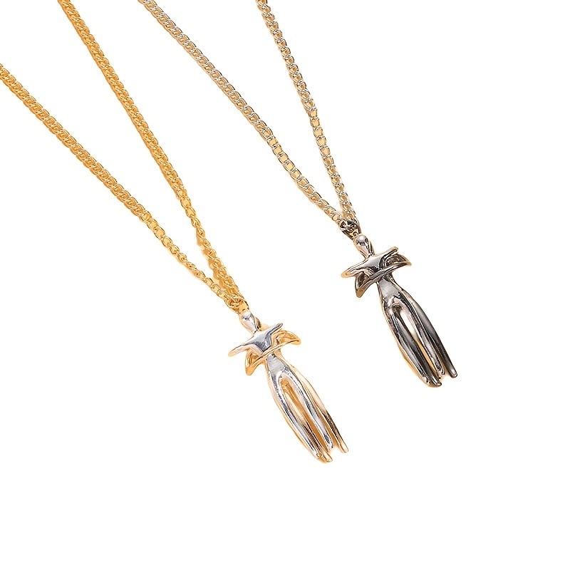 Copper Plated Couple Pendants Set